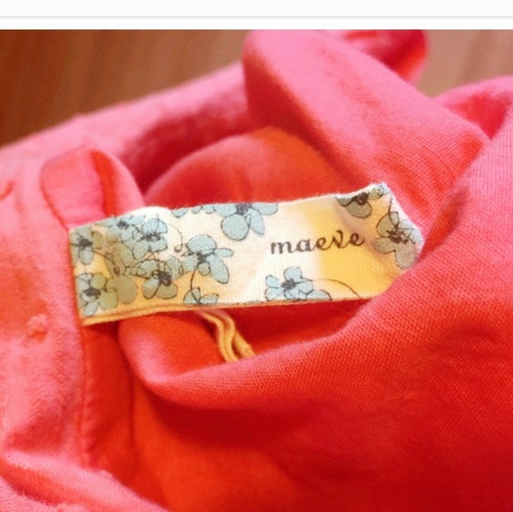 Anthro Maeve Tiny Windows Coral Dress - Picture 7 of 8